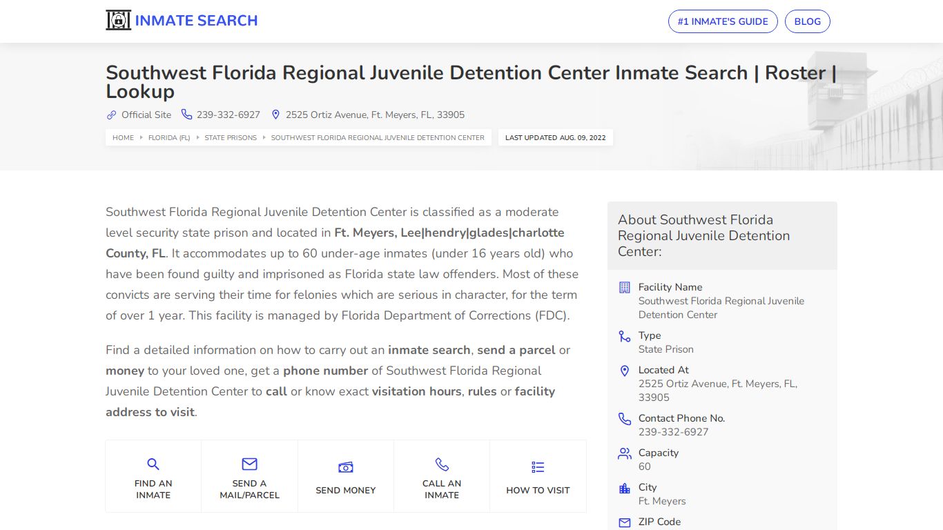 Southwest Florida Regional Juvenile ... - Inmate Search