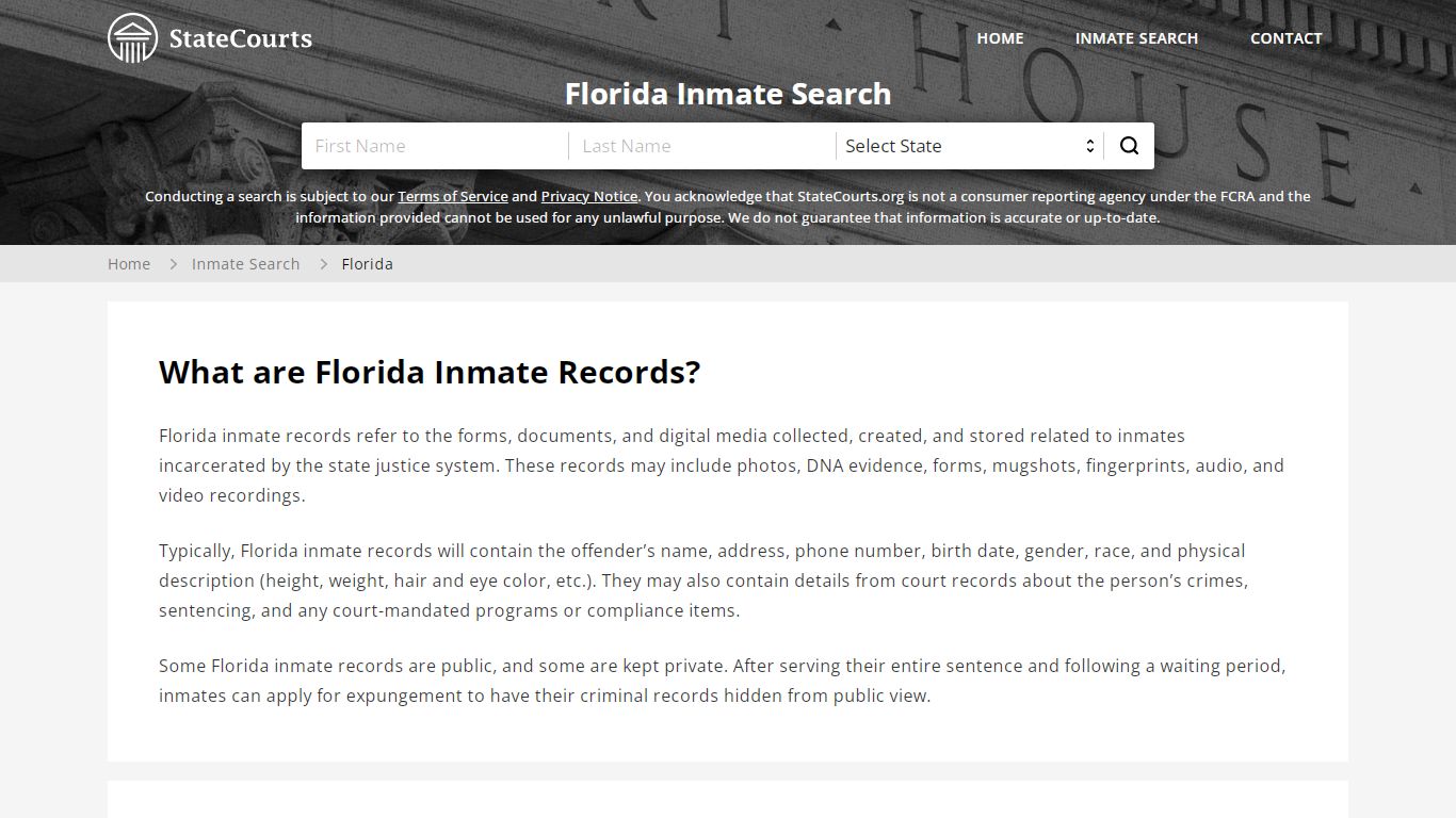 Florida Inmate Search, Prison and Jail Information ...